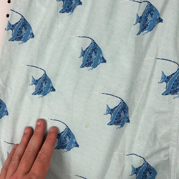 Johnnie O Swim Trunks Suit Men's XXL Hatton Blue Fish NWT $89 Retail READ Pocket - Picture 6 of 8